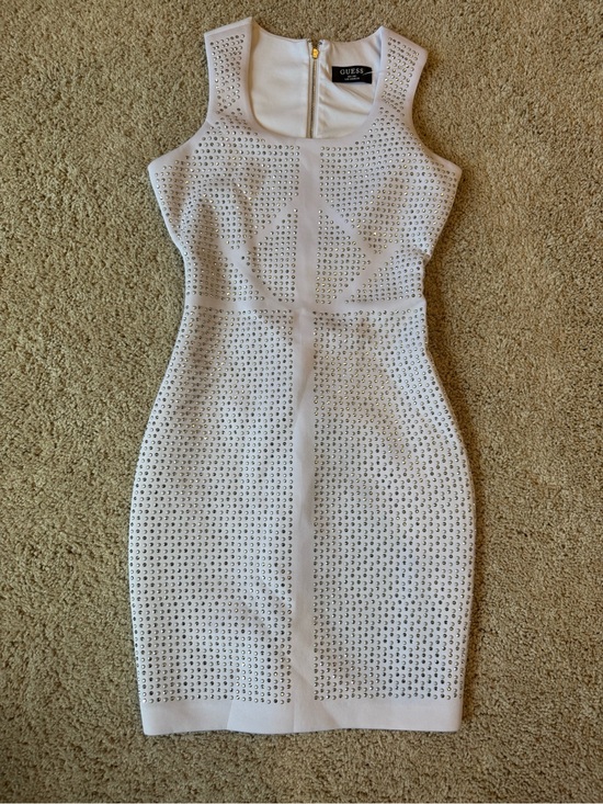 Guess Dresses & Skirts - GUESS White Studded Sleeveless Bodycon Mini Dress